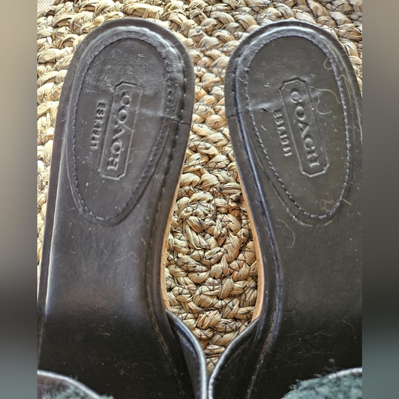 Coach Jazmin Black Wedge Sandles - Picture 7 of 8